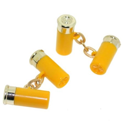 Christopher Simpson Shotgun Cartridge Cufflinks - Yellow